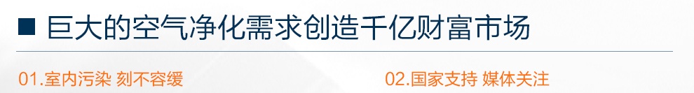 巨大的空氣凈化需求創(chuàng)造千億財富市場:01.室內污染 刻不容緩;02.國家支持 媒體關注